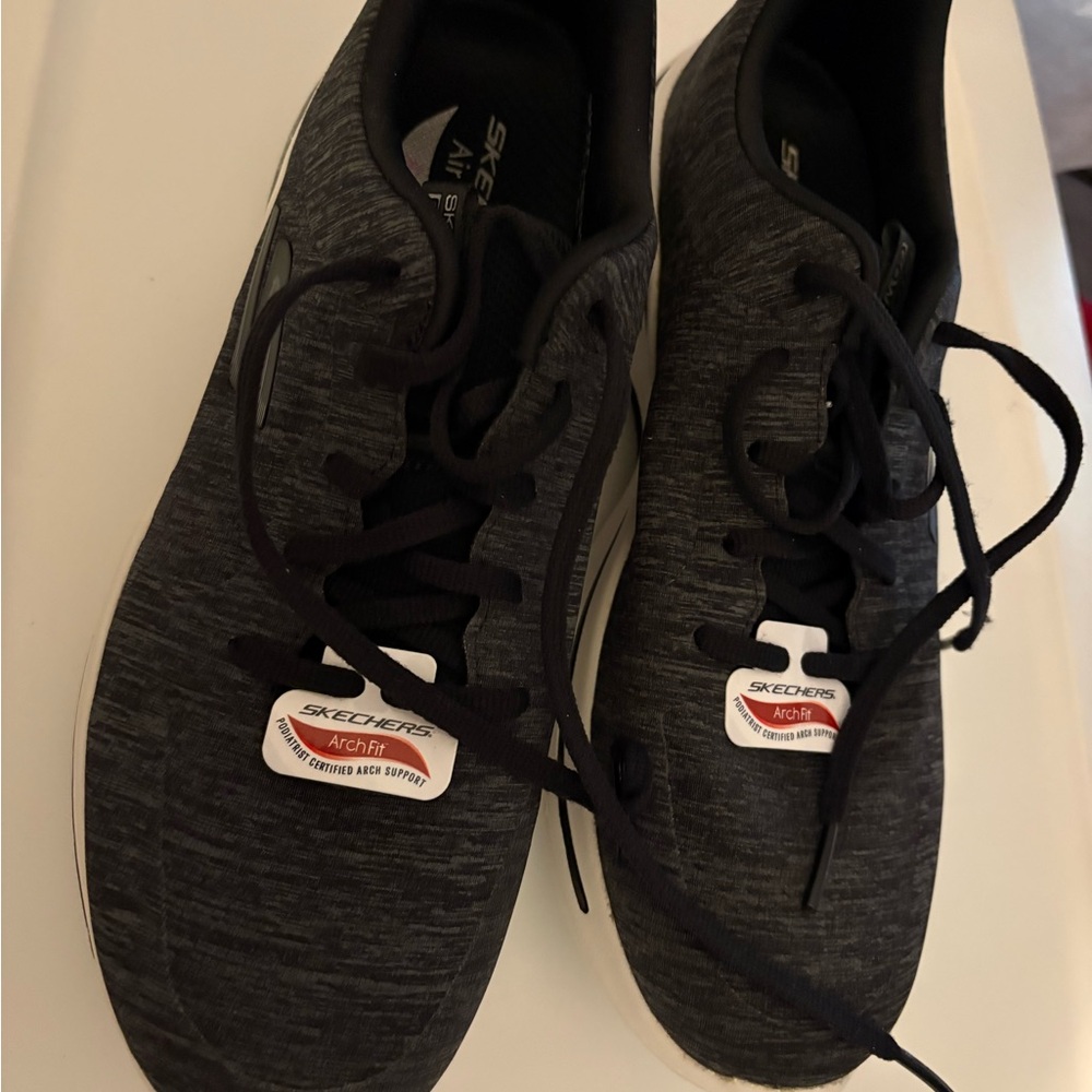 Skechers Charcoal Lace-Up Sneakers